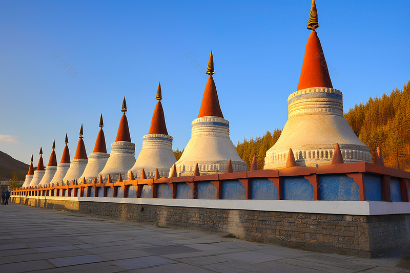 塔尔寺建筑旅游风景蓝天景色,高清,摄影图,摄影图片,图片大全,摄影图免费下载